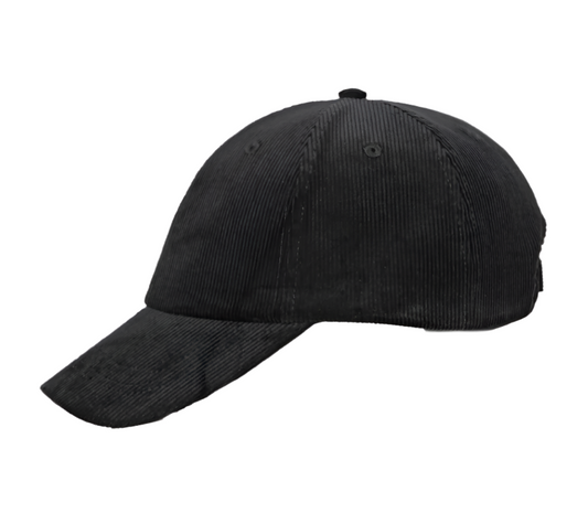 Black Corduroy Dad Hat